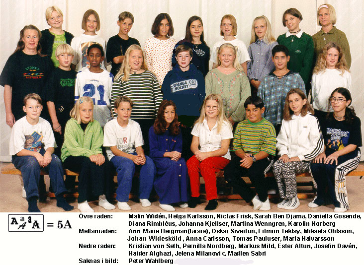 5A i Bromstensskolan 1997